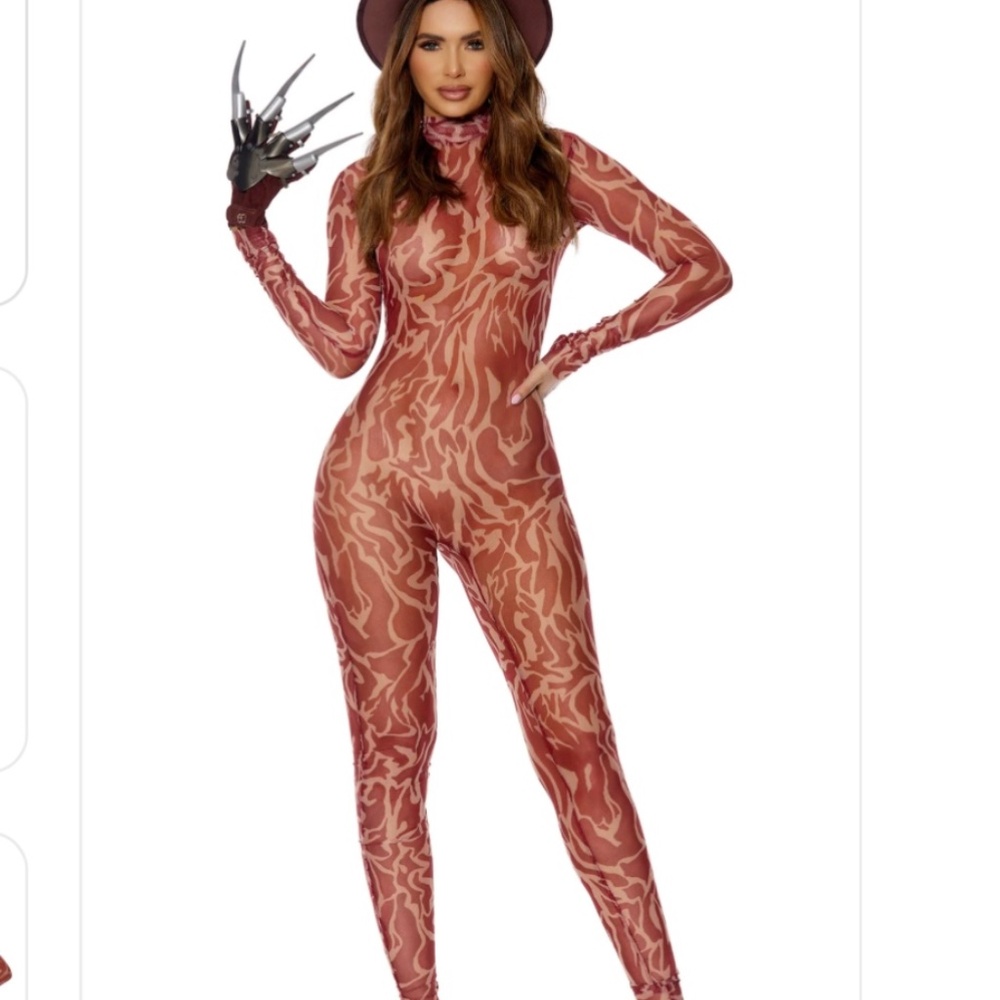 Forplay IN YOUR DREAMS costume includes jumpsuit and gloves, size S/M
